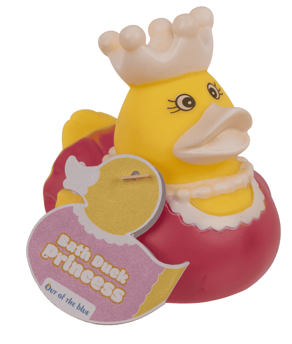 Canard couineur Princesse en robe rouge