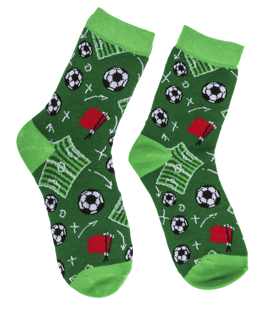 Chaussettes football sur fond vert, 36-42