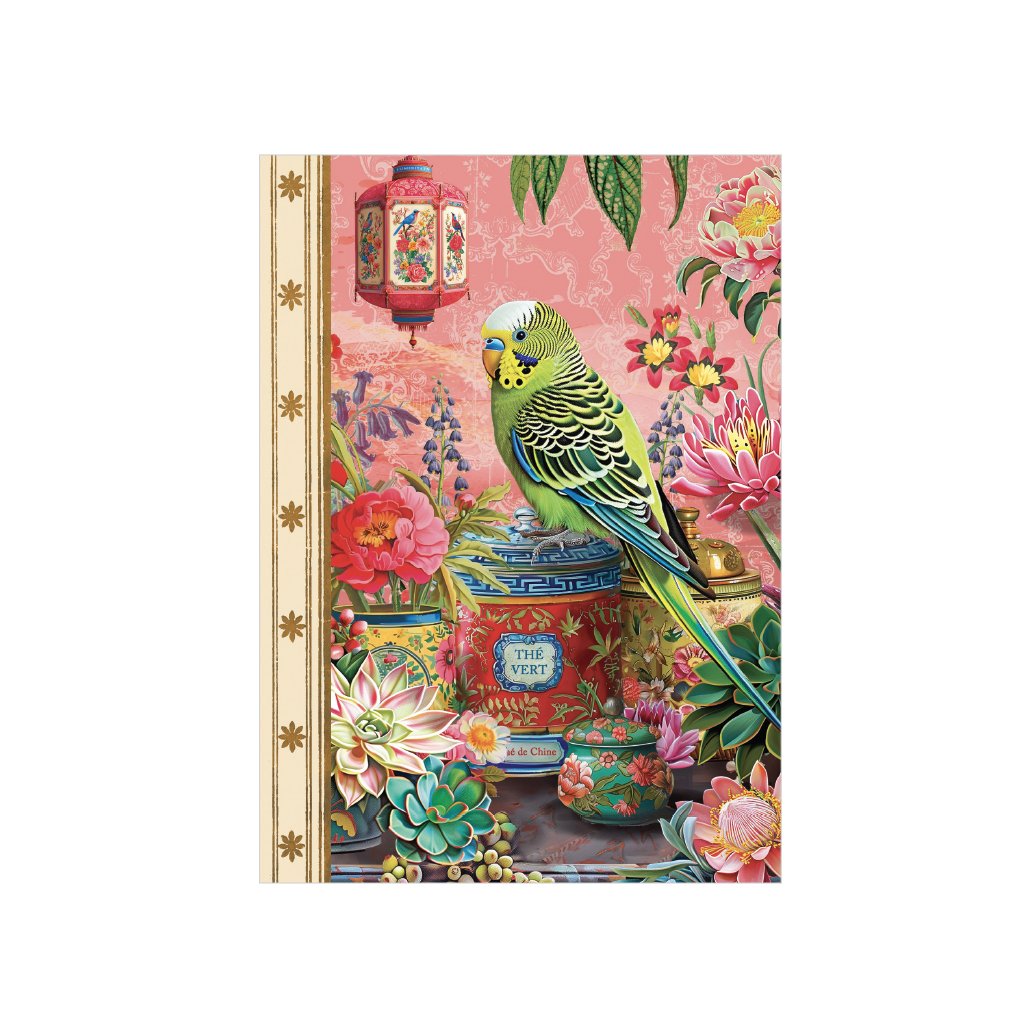 Carnet mots de passe Perruche Boîte à thé - Gwenaëlle T