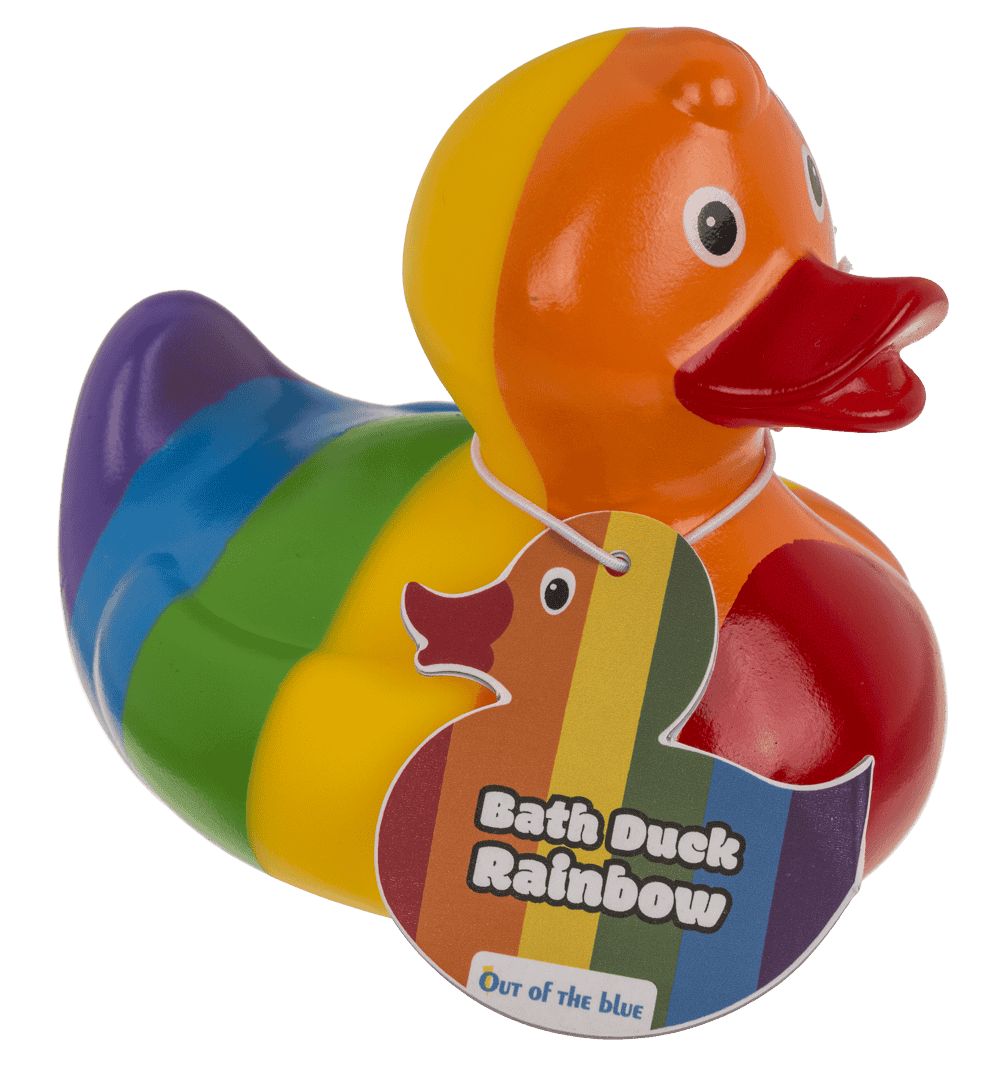 Canard couineur arc-en-ciel, environ 10 cm