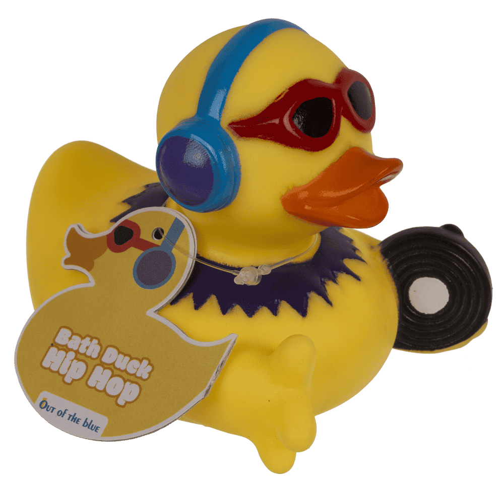 Canard couineur Hip Hop, 9 × 8 × 9 cm