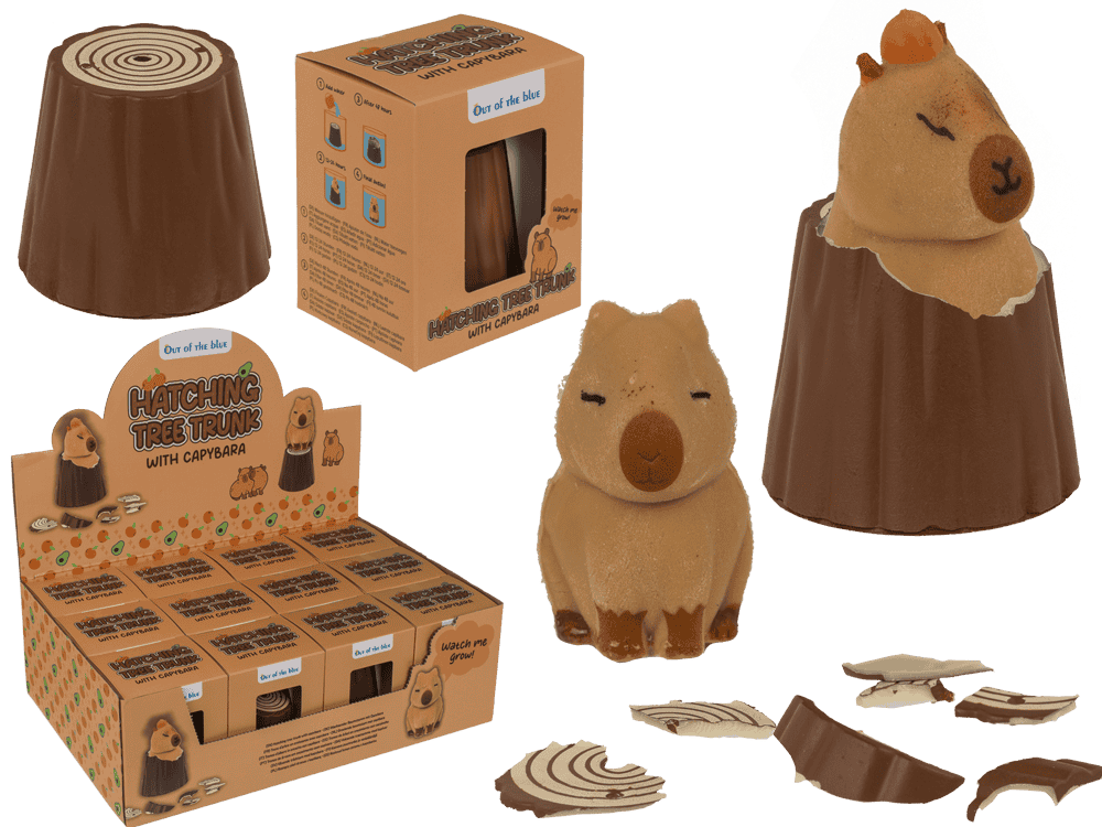 Tronc à éclore avec capybara