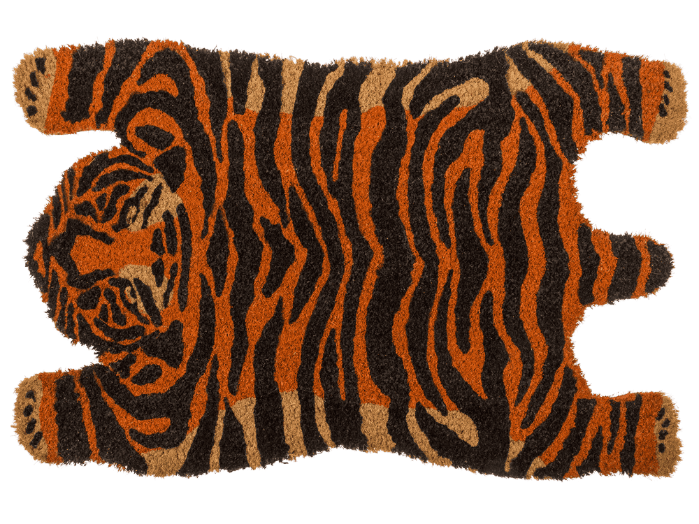 Paillasson tigre en coco 60 × 40 cm