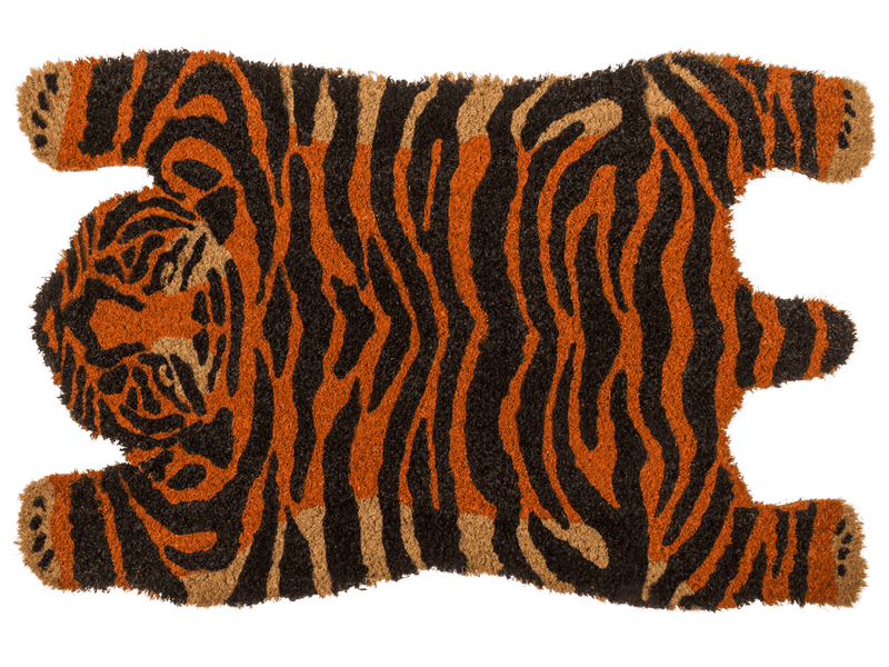 Paillasson tigre en coco 60 × 40 cm
