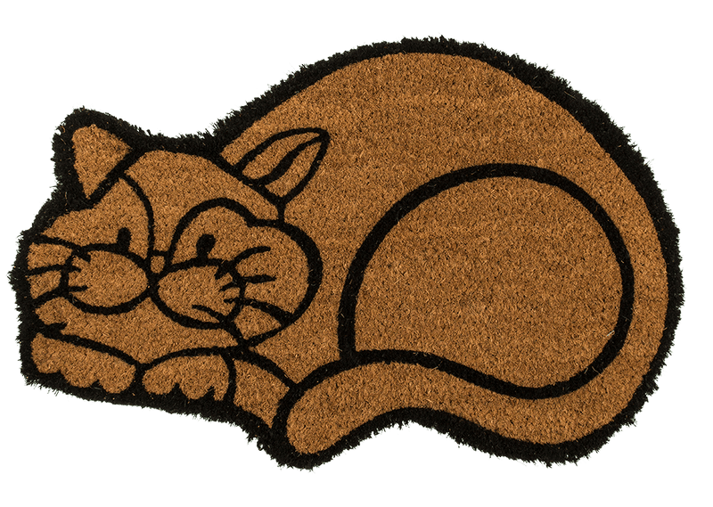 Paillasson chat en coco 60 × 40 cm