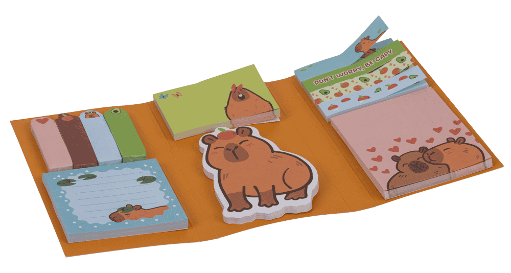 Set de notes repositionnables capybara