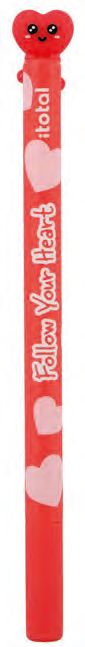 Stylo effaçable Climby cœur rouge - i-Total
