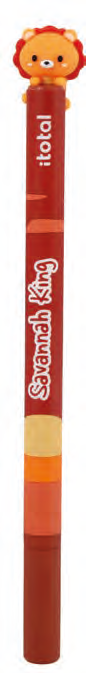 Stylo effaçable Climby lion, encre rouge, i-Total