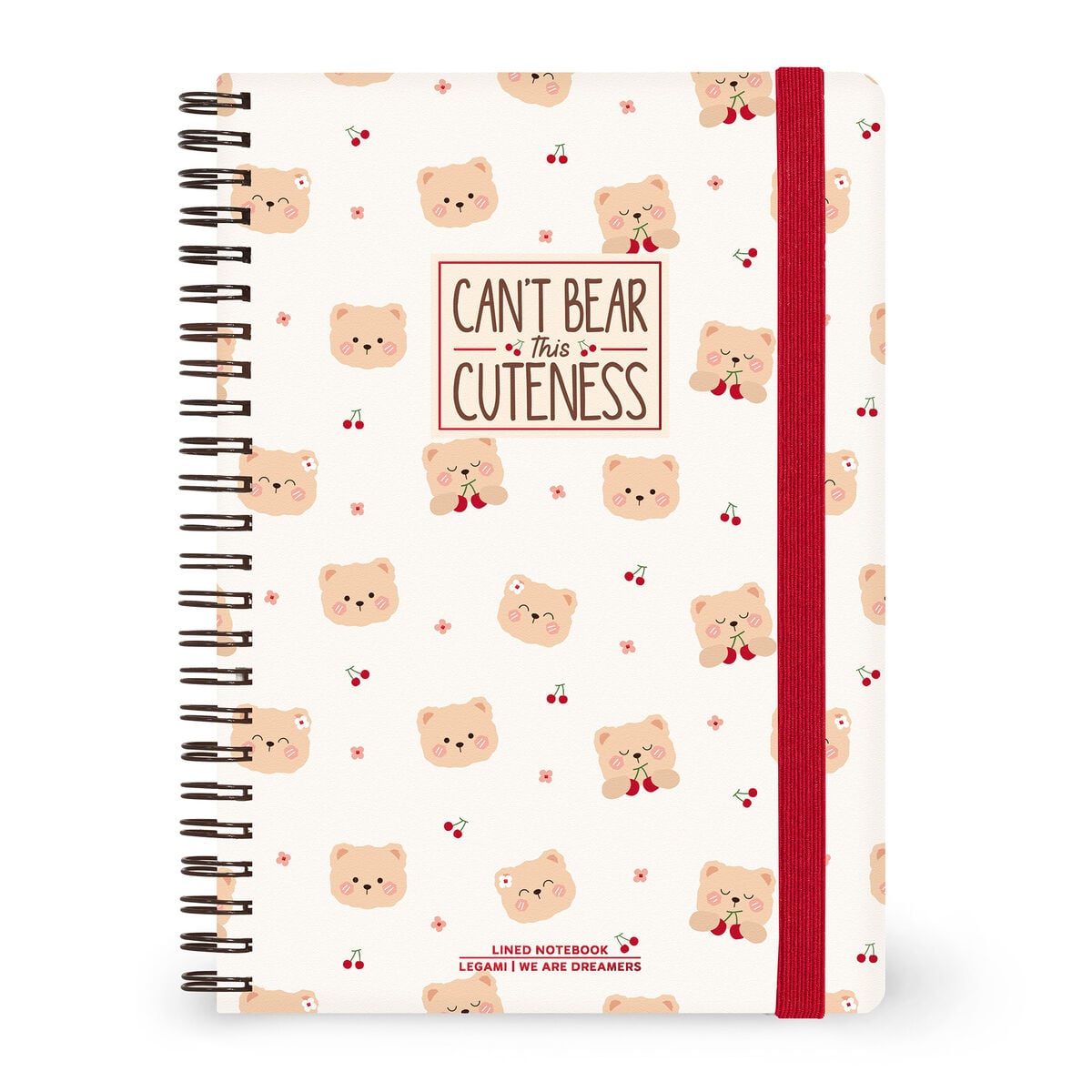 Cahier A5 à spirale LEGAMI Teddy Bear, 160 pages