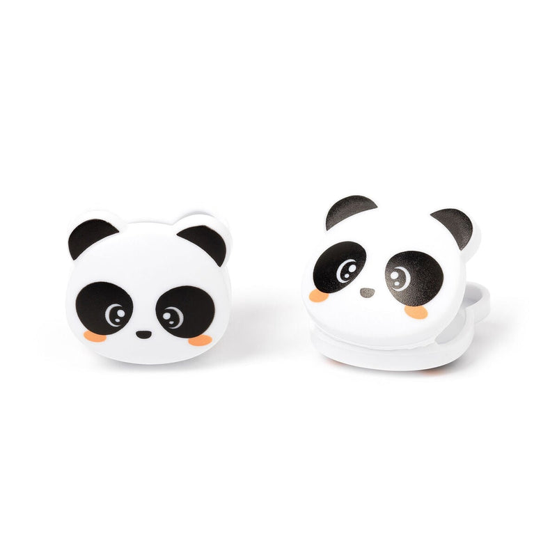 Pinces ferme-sachet LEGAMI Panda ou Cœurs, set de 6