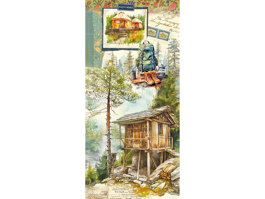 Carte postale Cabane et voyage CPGTZP521
