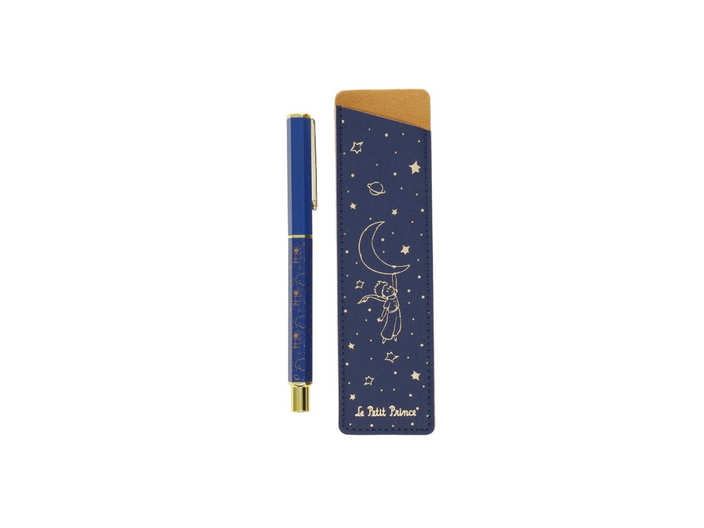 Stylo bleu Le Petit Prince et son étui illustré - KIUB