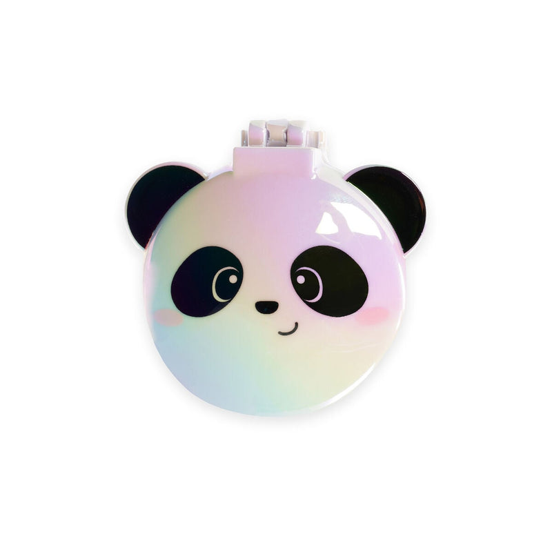 Brosse pliable avec miroir LEGAMI Panda Nice Hair