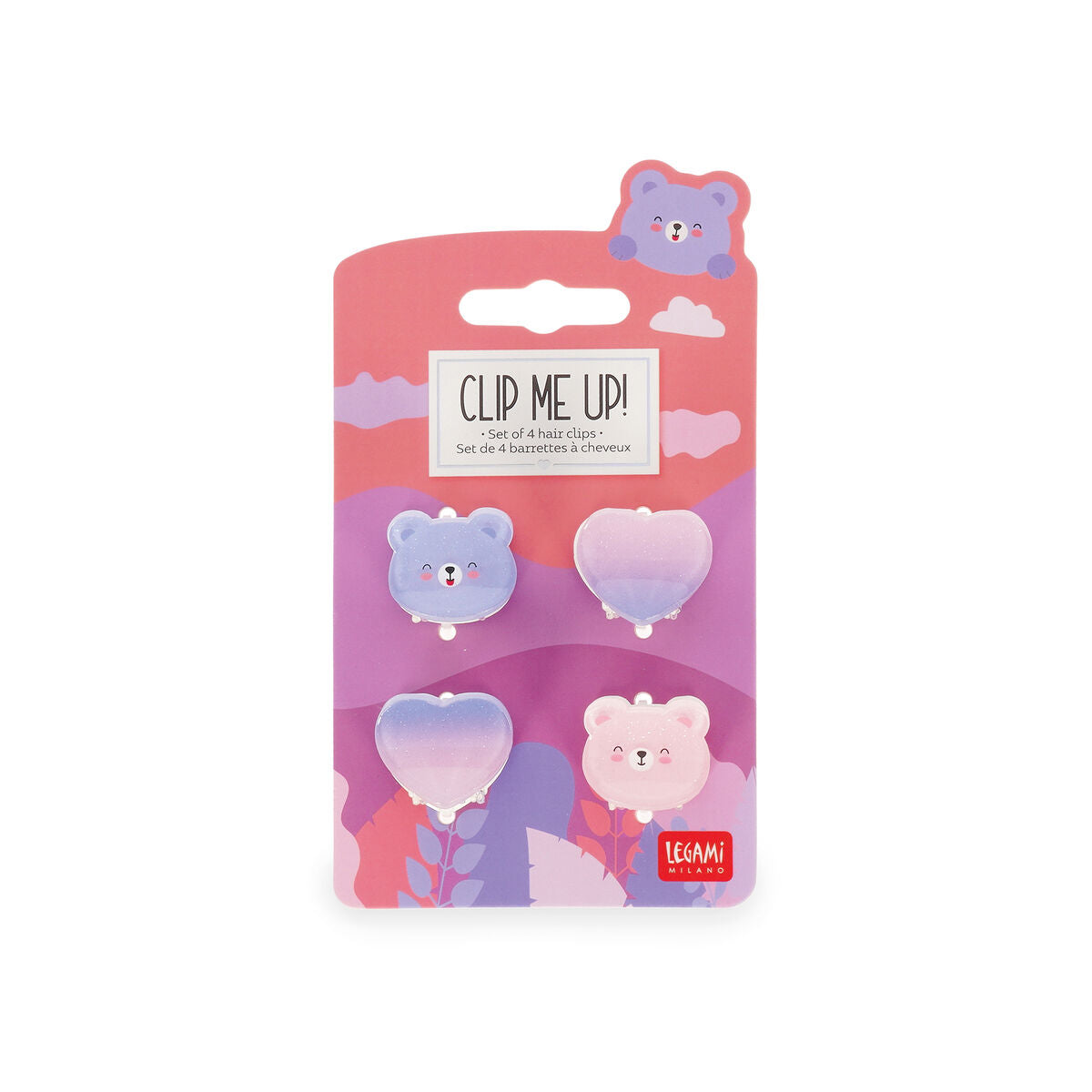 4 mini barrettes LEGAMI Teddy Clip Me Up