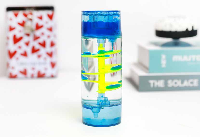 Sablier liquide à spirale bleu i-Total