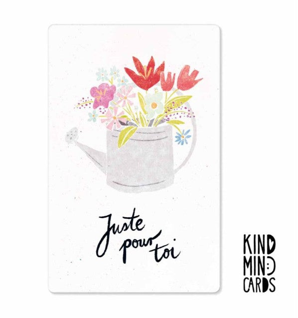 Carte Pickmotion Juste pour toi, bouquet en arrosoir