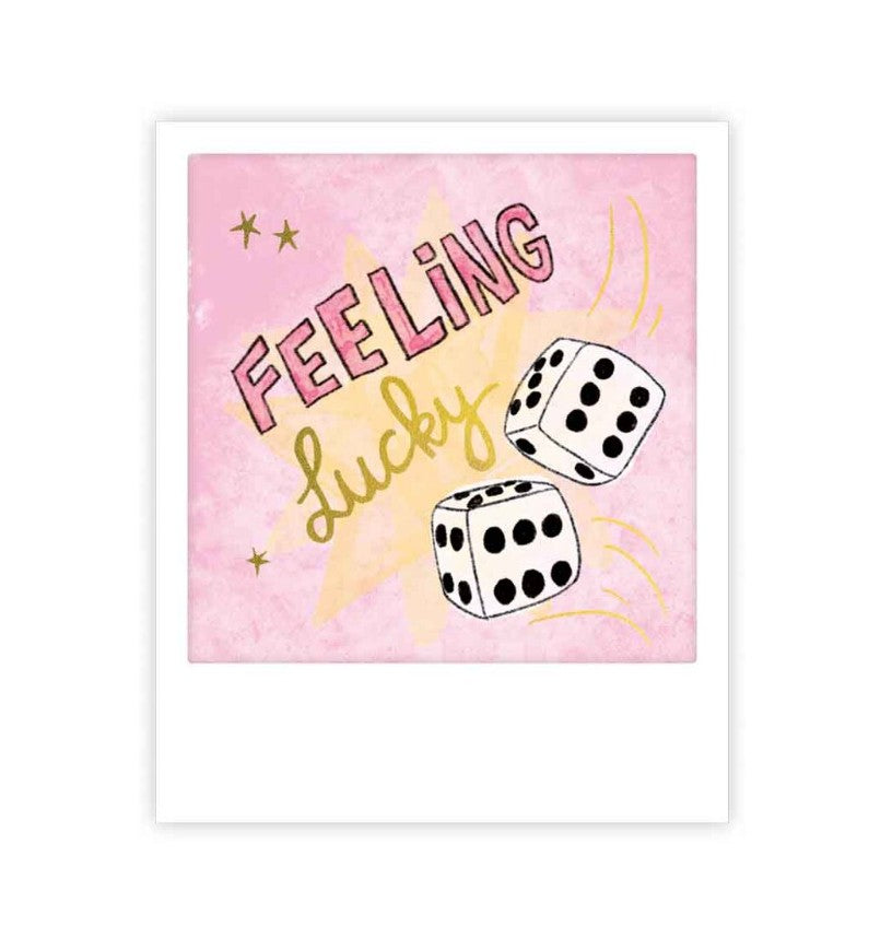 Mini carte postale Feeling lucky | Pickmotion
