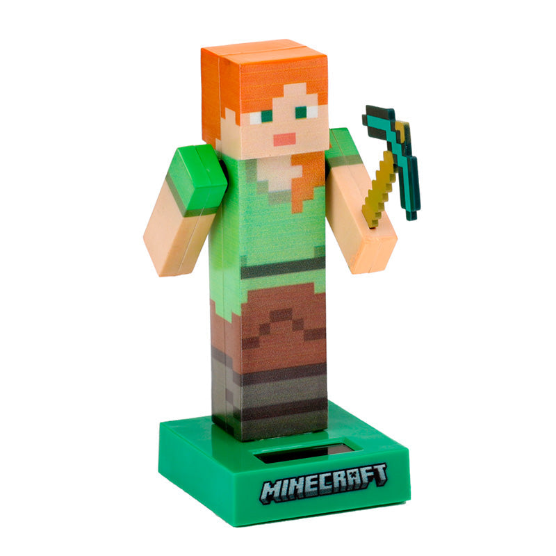 Figurine solaire Minecraft Alex