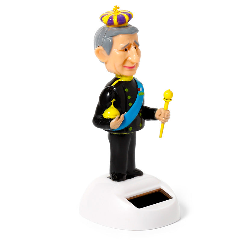 Figurine solaire roi Charles III