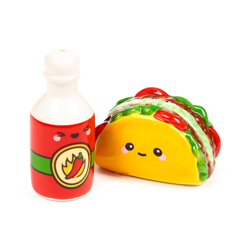 Salière et poivrière taco et sauce Foodiemals