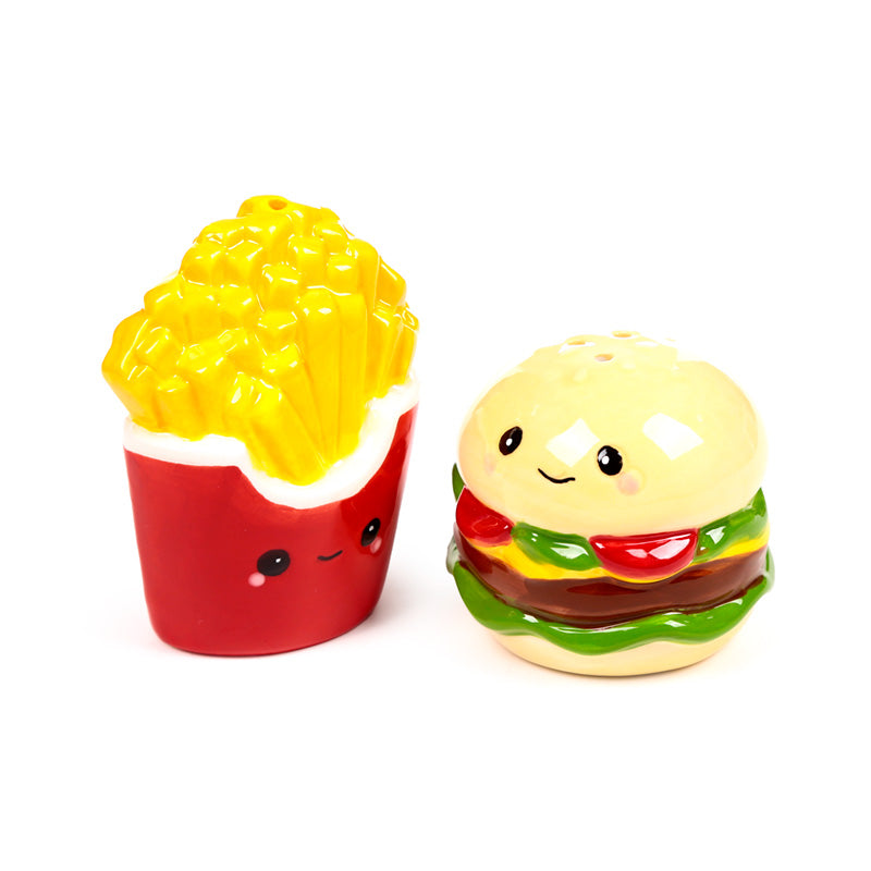 Salière et poivrière burger et frites Foodiemals