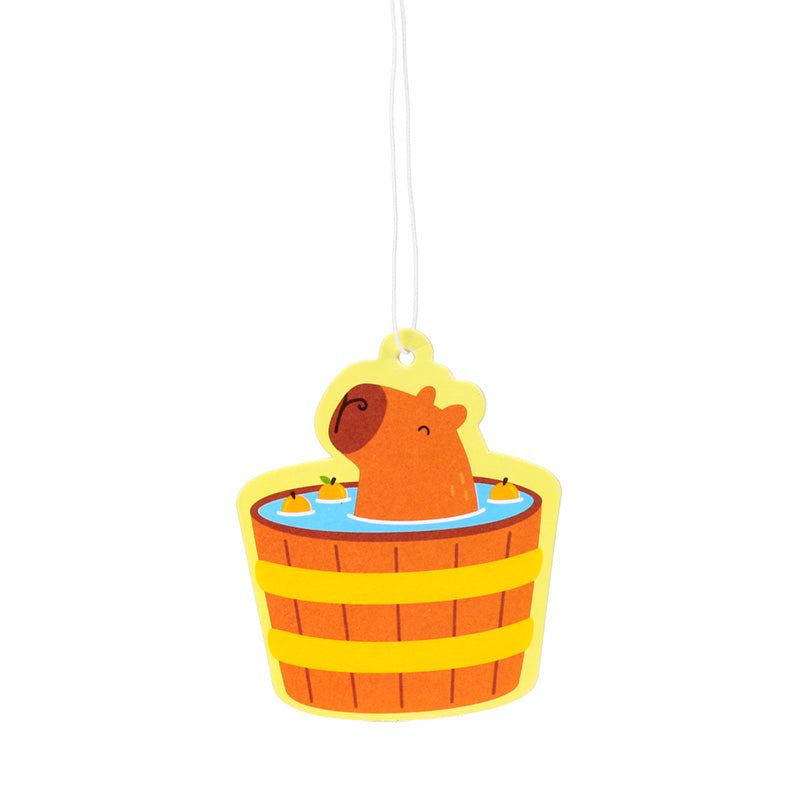 Suspension parfumée mandarine, motif capybara