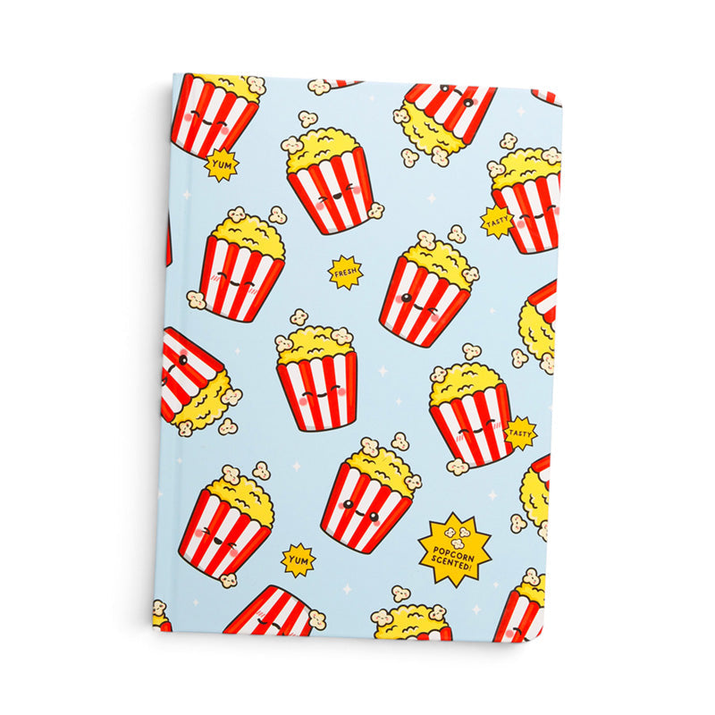 Carnet A5 parfumé Popcorn à pages blanches
