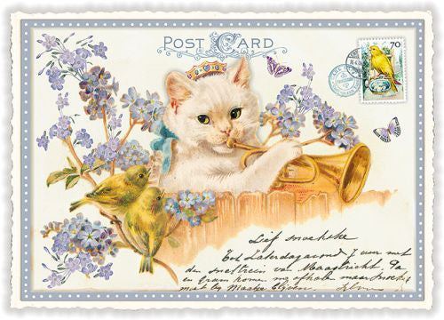 Carte postale Chat à la trompette - ACTE TRE