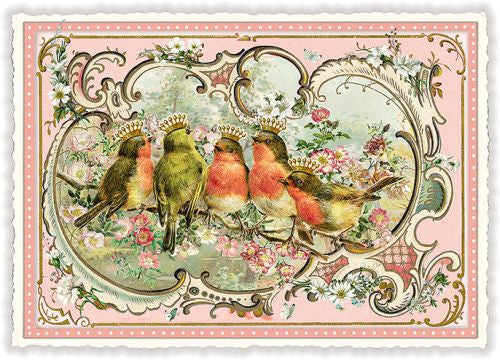 Carte postale Oiseaux couronnés - ACTE TRE