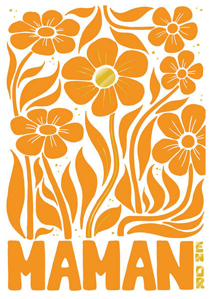 Carte double Maman en or - ACTE TRE