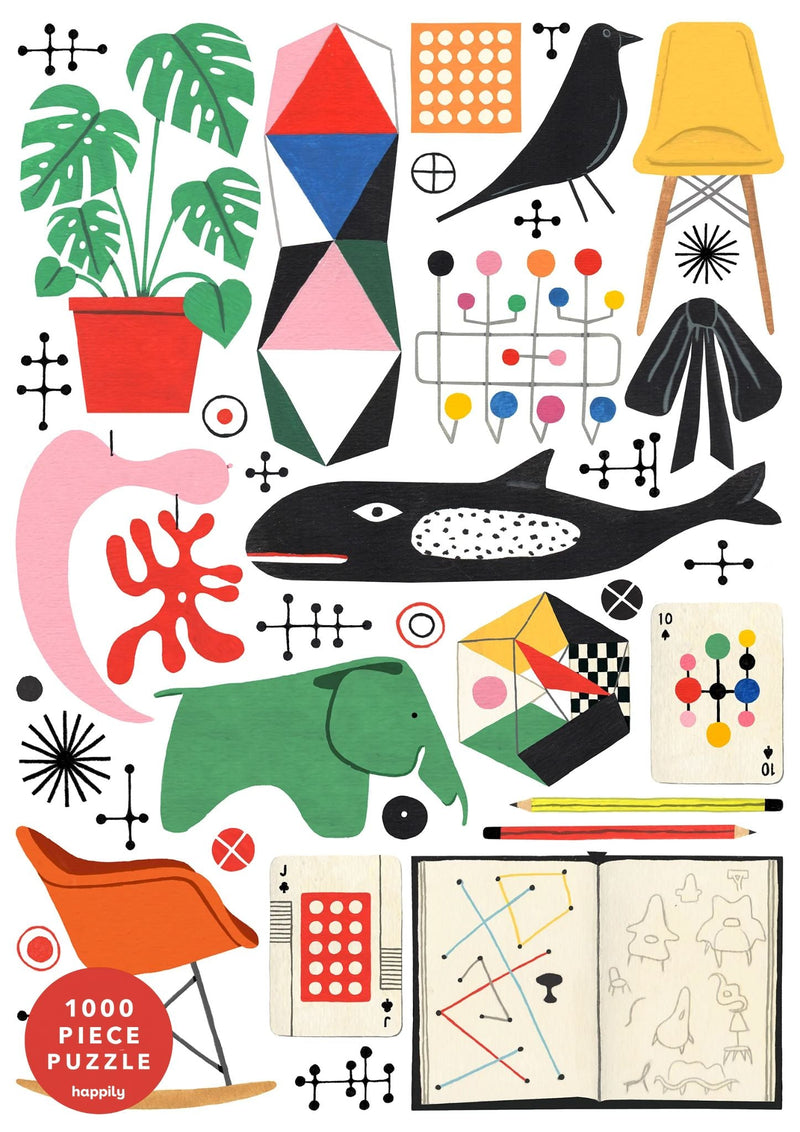 Puzzle Eames 1 000 pièces, illustration Holly Maguire