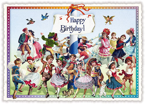 Carte Happy Birthday à la ronde dansante, ACTE TRE