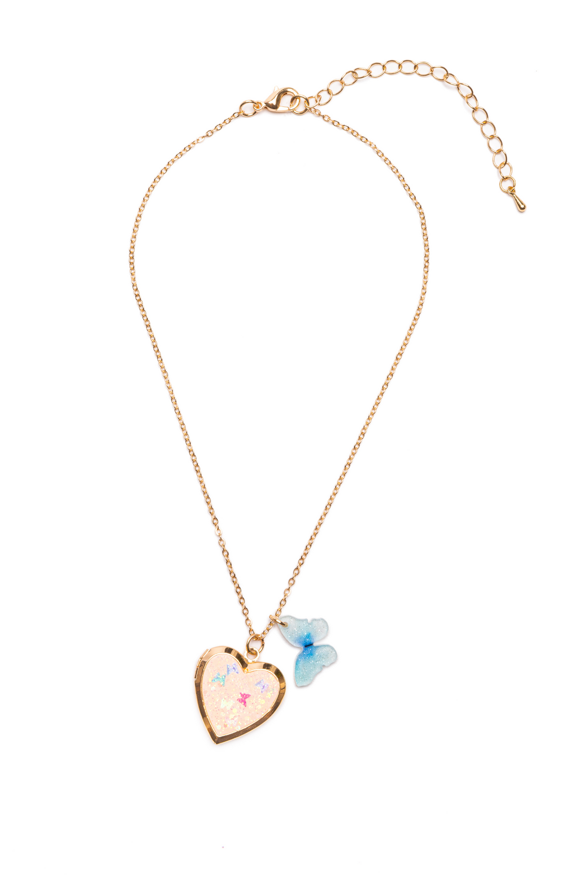 Collier médaillon Butterfly Heart Locket - Great Pretenders