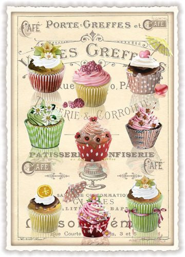 Carte postale Cupcakes rétro - ACTE TRE