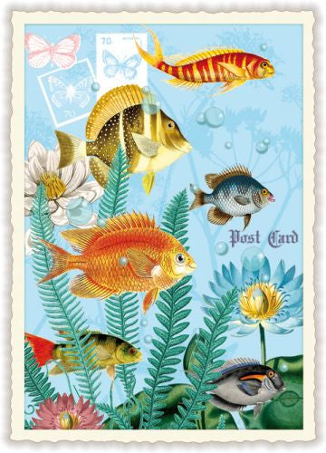 Carte postale Poissons et fleurs d’eau - ACTE TRE
