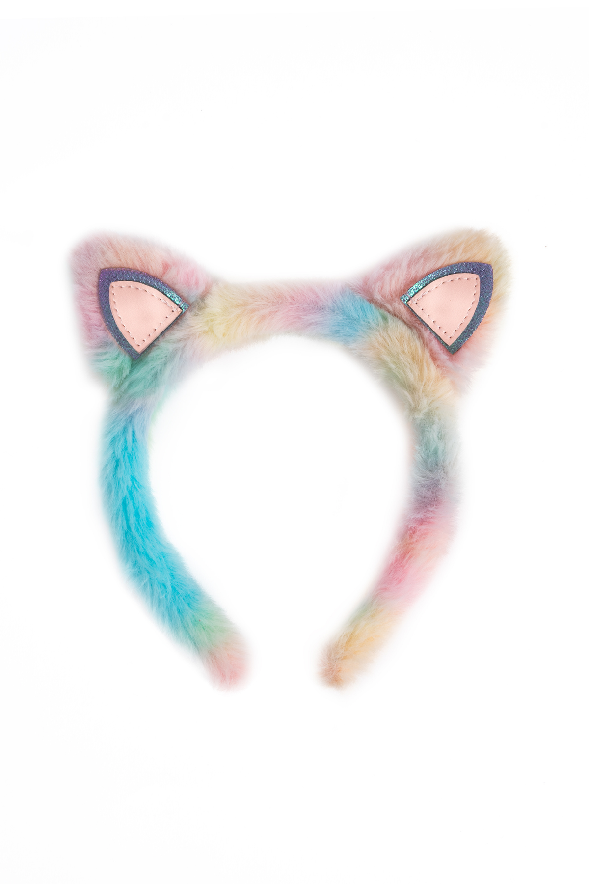 Serre-tête oreilles de chat Rainbow Furry Kitty