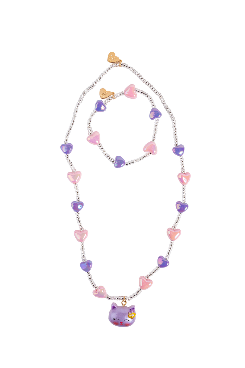 Parure Lovely Kitty, collier et bracelet - Great Pretenders