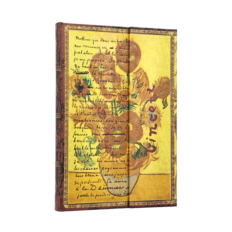 Carnet Van Gogh Tournesols Midi ligné : Paperblanks