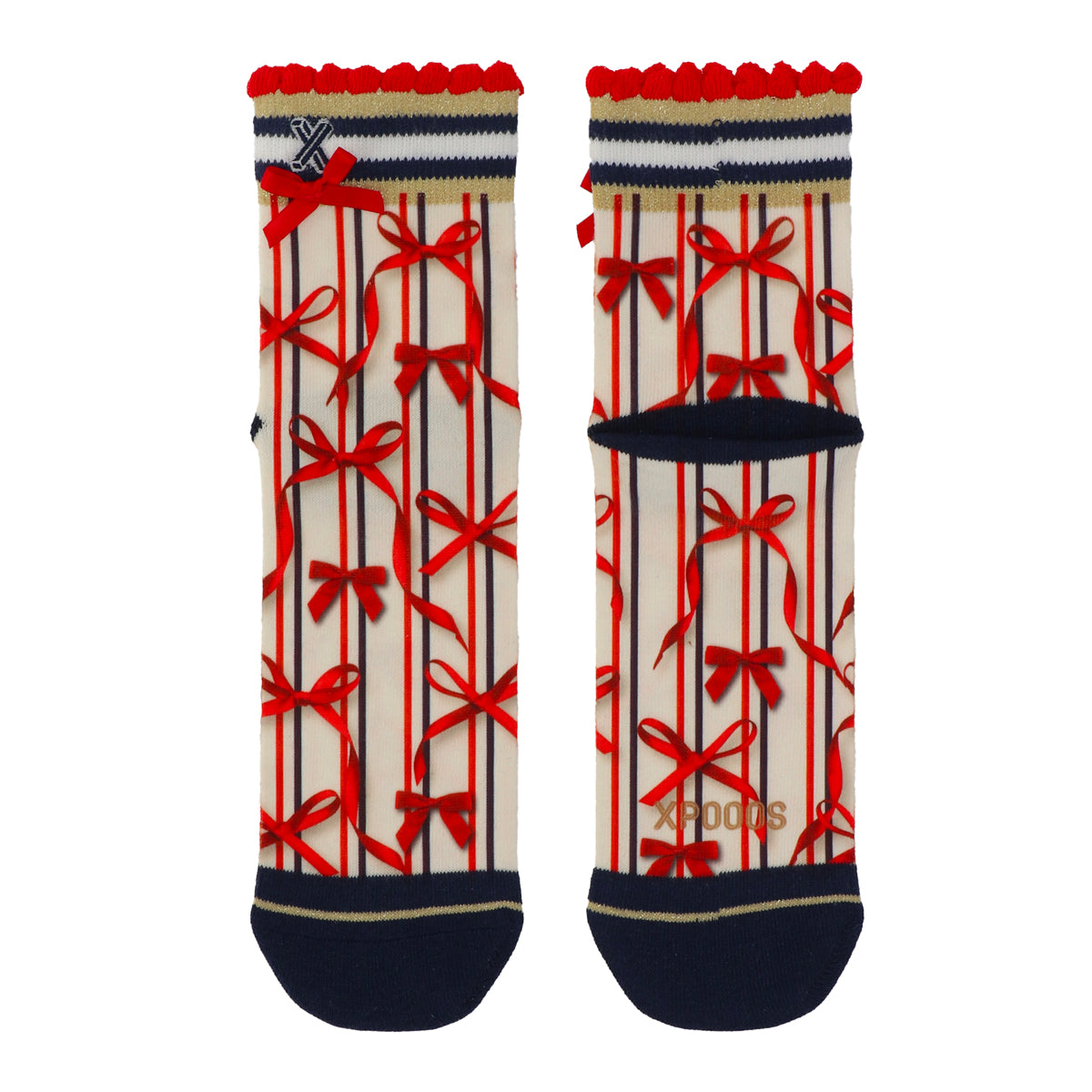 Chaussettes courtes Bow femme - Xpooos