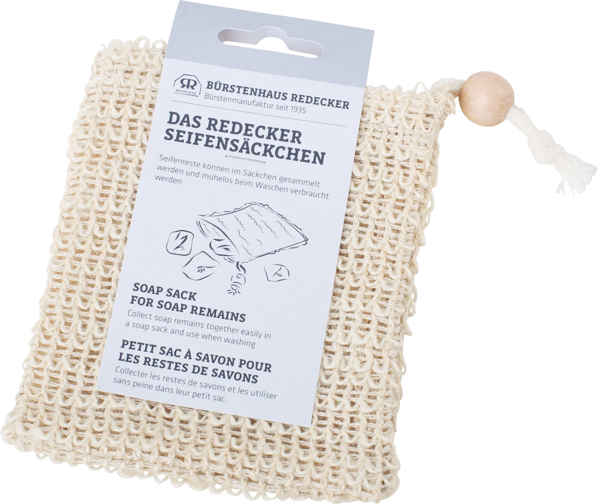Petit sac à savon coton et sisal : Redecker