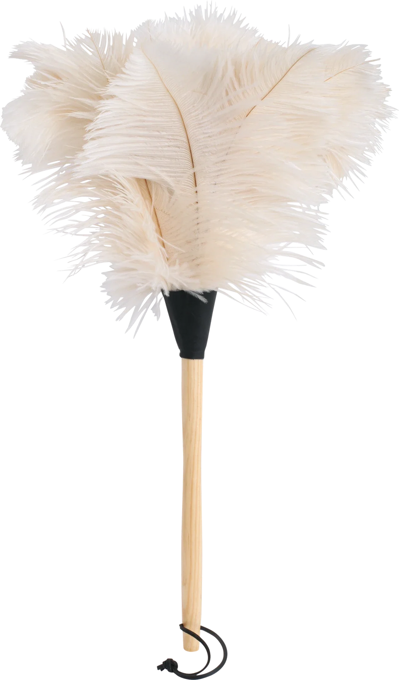 Plumeau blanc en plumes d’autruche 50 cm - Redecker