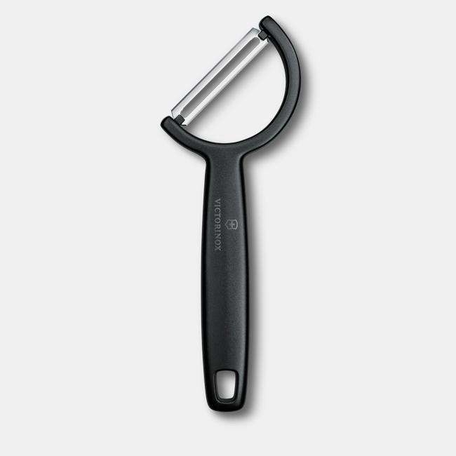 Éplucheur Rho noir à lame droite - Victorinox