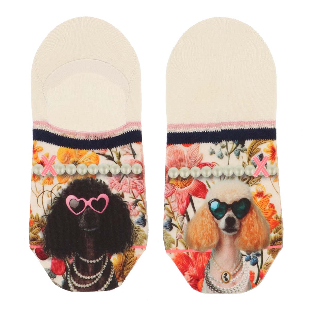Socquettes invisibles Poodles femme - Xpooos