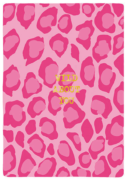 Carte double Wild About You, léopard rose - ACTE TRE