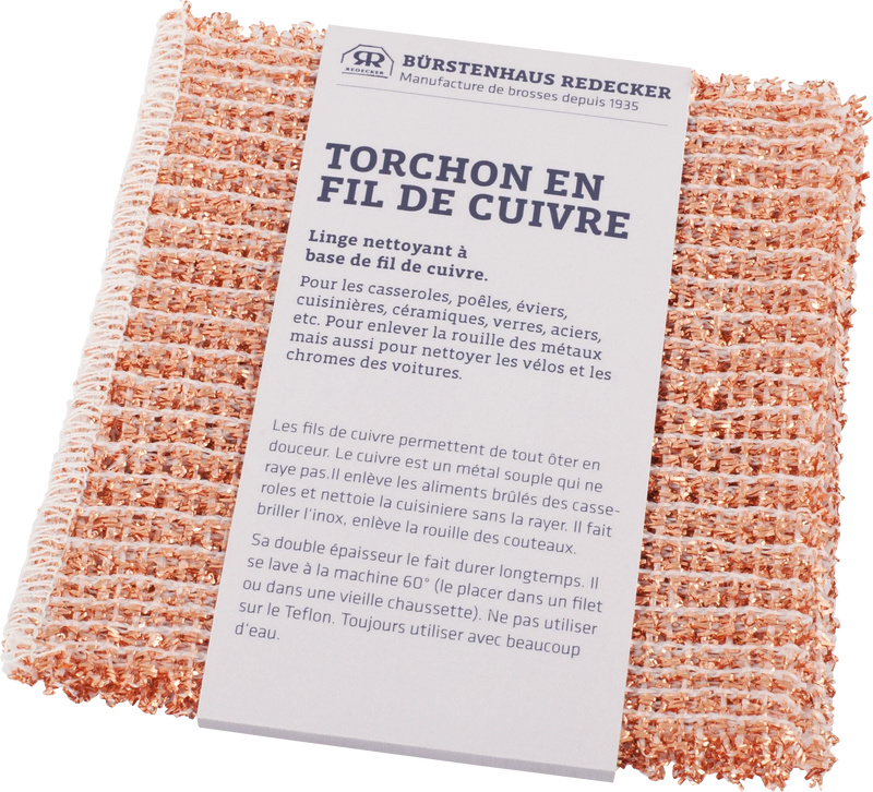 Torchon en fil de cuivre 14 × 15 cm - Redecker