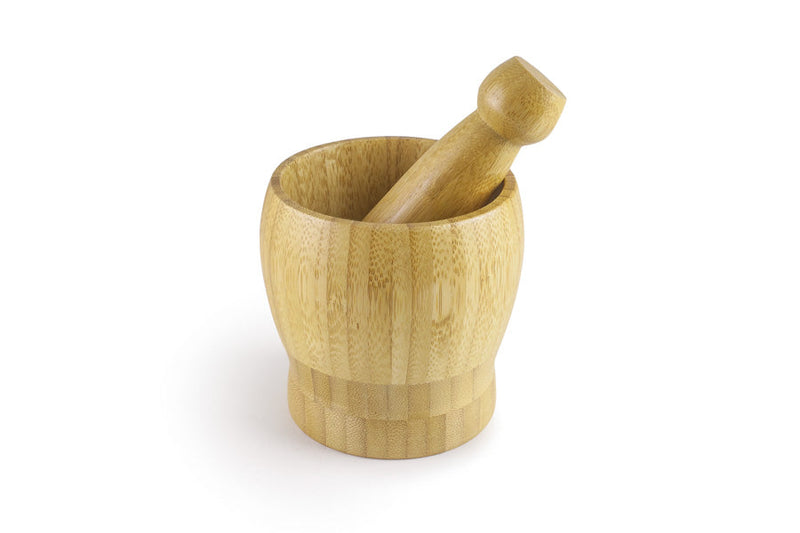 Mortier en bambou avec pilon, diamètre 10 cm, IBILI