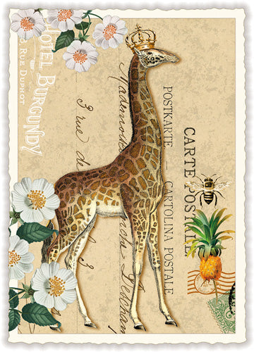 Carte postale girafe couronnée - ACTE TRE
