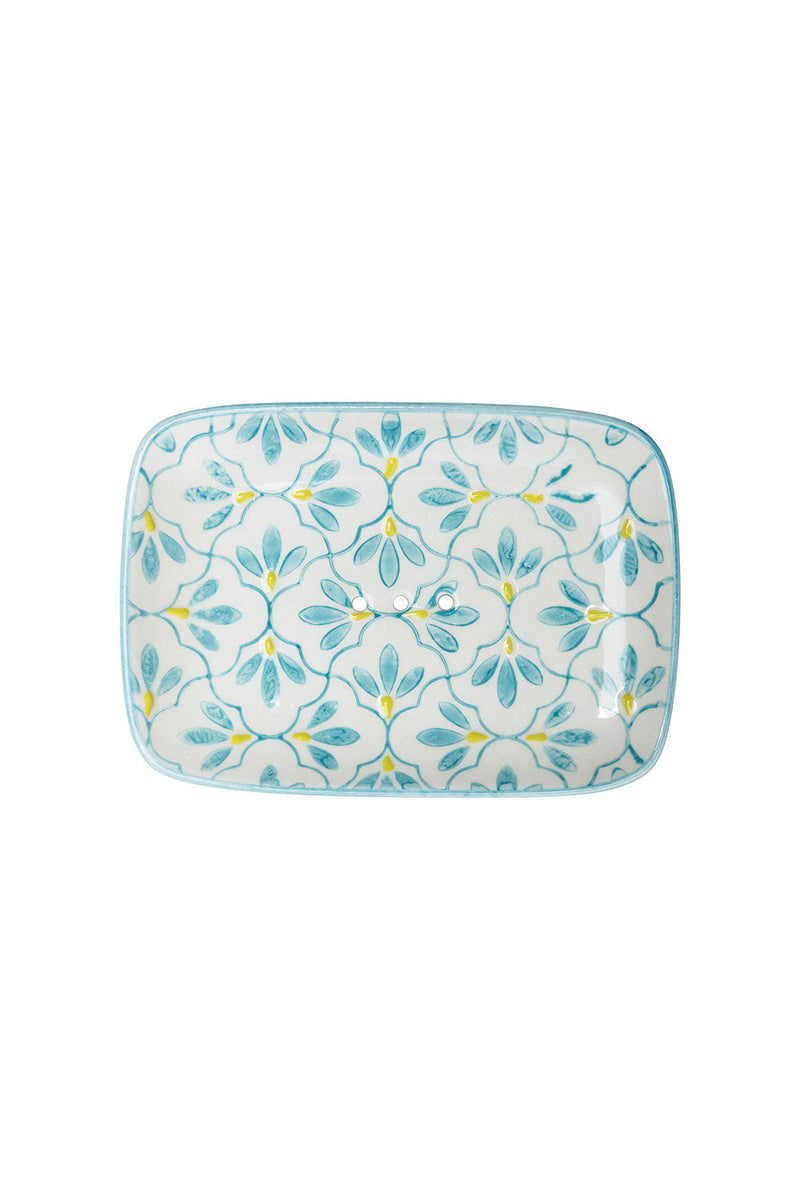 Porte-savon Floral bleu POR617 - Tranquillo