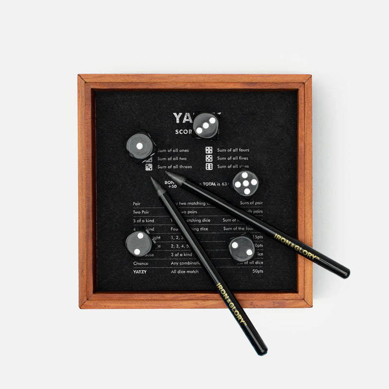 Jeu de dés Yatzy Iron & Glory en coffret bois