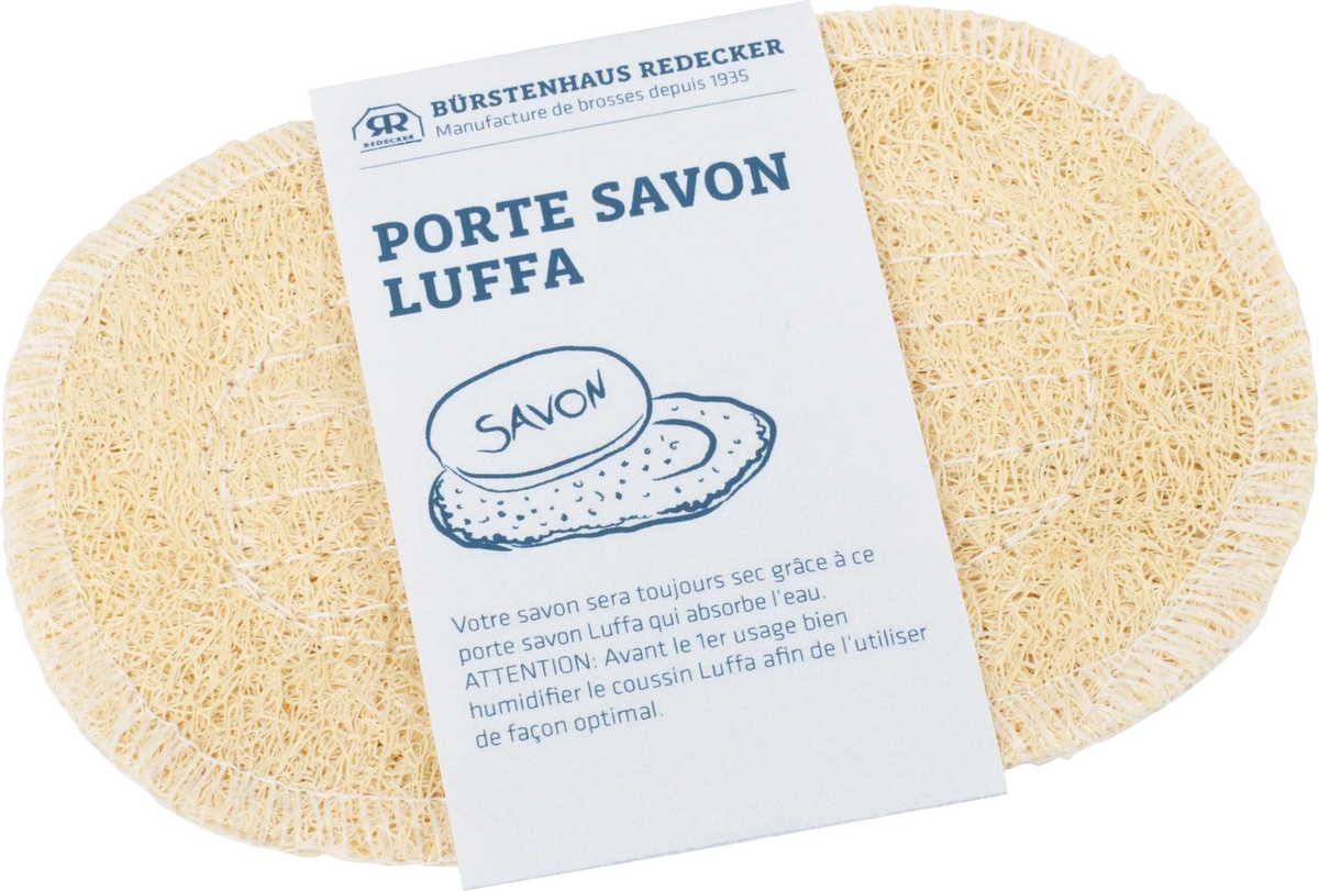 Porte-savon ovale en luffa Redecker